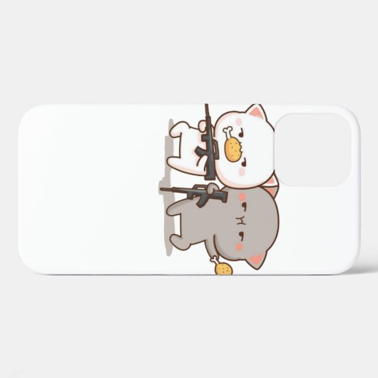 Coques Case-Mate iPhone Cute Mochi Peach Cat (Verso (horizontal))