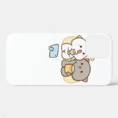 Coques Case-Mate iPhone Cute Mochi Peach Cat (Verso (horizontal))
