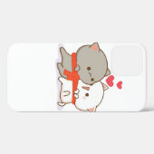 Coques Case-Mate iPhone Cute Mochi Peach Cat (Verso (horizontal))