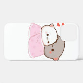 Coques Case-Mate iPhone Cute Mochi Peach Cat (Verso (horizontal))