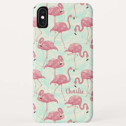 Coques Case-Mate iPhone Cute modèle Flamingo personnalisés nom de téléphon (Dos)