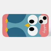 Coques Case-Mate iPhone Cute Modern Cartoon Owen avec des yeux énormes (Verso (horizontal))