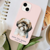 Coques Case-Mate iPhone Cute Modern Shih Tzu Mama Personnalisé