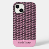 Coques Case-Mate iPhone Cute moderne rose et Motif noir (Verso)