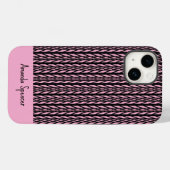 Coques Case-Mate iPhone Cute moderne rose et Motif noir (Verso (horizontal))