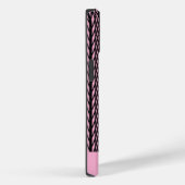 Coques Case-Mate iPhone Cute moderne rose et Motif noir (Verso / Droite)