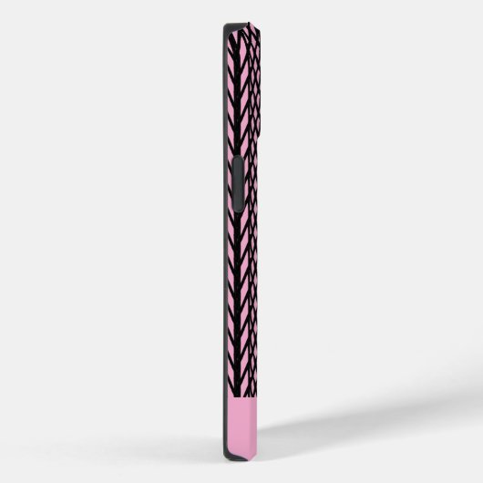 Coques Case-Mate iPhone Cute moderne rose et Motif noir (Verso / Droite)