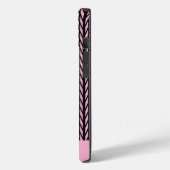 Coques Case-Mate iPhone Cute moderne rose et Motif noir (Verso / Gauche)