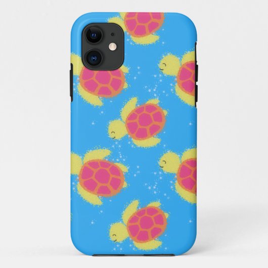Coques Case-Mate iPhone Cute Motif de tortue de mer (Dos)