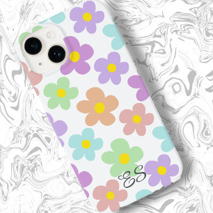 Coque Pour iPhone 14 Cute multicolore marguerites rétro marguerites gir