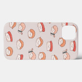 Coques Case-Mate iPhone Cute Nigiri Sushi Motif sans couture (Verso (horizontal))