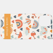 Coques Case-Mate iPhone Cute Orange Blue Spring Rainbow Clouds Motif (Retour (horizontal))