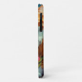 Coques Case-Mate iPhone Cute Orange Chat en Fleurs (Dos/Gauche)