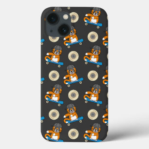 Case-Mate iPhone Case Cute Orange Chat sur Skateboard Cartoon