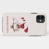 Coques Case-Mate iPhone Cute Owls Couple Names Personnalisé (Dos (Horizontal))