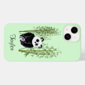 Coques Case-Mate iPhone Cute Panda assise en bambou (Verso (horizontal))