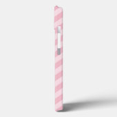 Coques Case-Mate iPhone Cute Panda Bear Pink Stripes Background (Verso / Gauche)