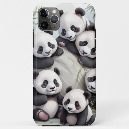 Coques Case-Mate iPhone Cute Pandas Group Photo (Dos)