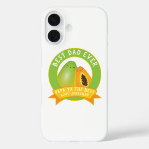 Coques iPhone 16 Cute Papa Ya Le Meilleur Jeu De Fruits Drôle Pour 