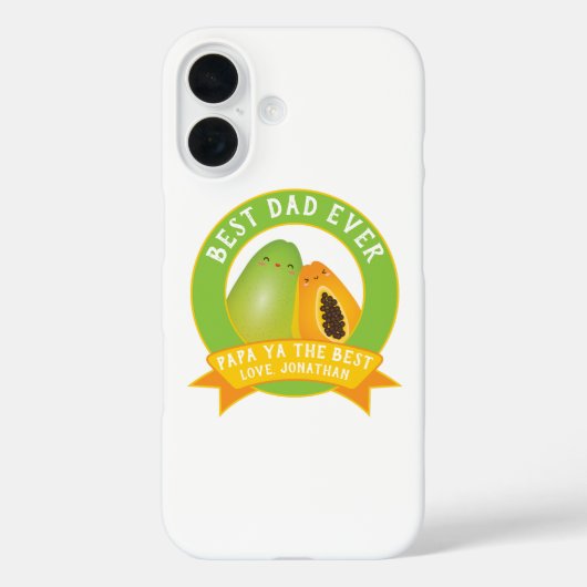 Coques Case-Mate iPhone Cute Papa Ya Le Meilleur Jeu De Fruits Drôle Pour  (Verso)