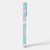 Coques Case-Mate iPhone Cute Pastel Coeurs Motif Bleu clair (Verso / Droite)