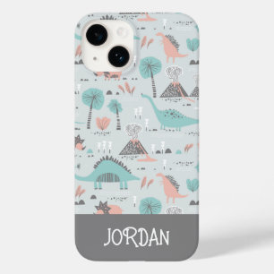 Coque Pour iPhone 14 Cute Pastel Dinosaur Motif