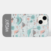 Coques Case-Mate iPhone Cute Pastel Dinosaur Motif (Verso (horizontal))