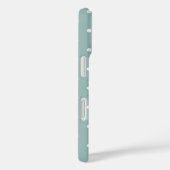 Coques Case-Mate iPhone Cute Pastel Mint Green With White Polka Dot Spots (Verso / Droite)