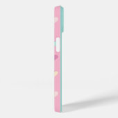 Coques Case-Mate iPhone Cute Pastel Stripes Coeurs Pois Monogramme (Verso / Droite)