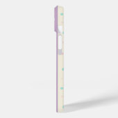 Coques Case-Mate iPhone Cute Pastel Stripes Coeurs Pois Monogramme (Verso / Gauche)