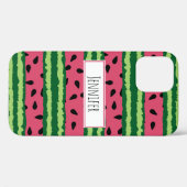 Coques Case-Mate iPhone Cute pastèque Motif rose et vert (Verso (horizontal))