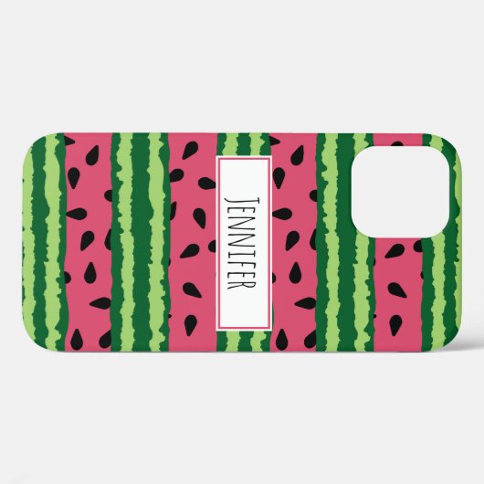 Coques Case-Mate iPhone Cute pastèque Motif rose et vert (Verso (horizontal))