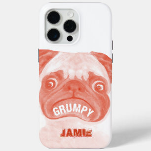 Coque iPhone 15 Pro Max Cute Peachy Grumpy Puggy