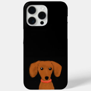 Coque iPhone 15 Pro Max Cute Peeking Dachshund Puppy Wiener Amoureux des c