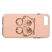 Coques Case-Mate iPhone Cute Peeking Kitty Chat Rose (Dos (Horizontal))