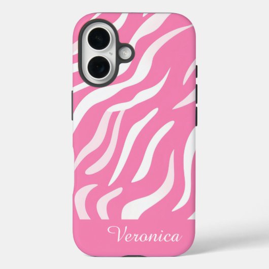 Coques Case-Mate iPhone Cute Personalized Pink Zebra Print iPhone (Verso)