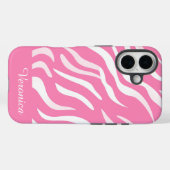 Coques Case-Mate iPhone Cute Personalized Pink Zebra Print iPhone (Verso (horizontal))