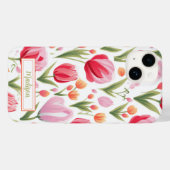 Coques Case-Mate iPhone Cute Personnalisée Ressort rose floral (Verso (horizontal))