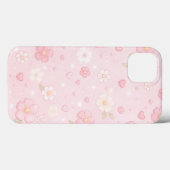 Coques Case-Mate iPhone Cute Pink Aesthetic Floral Pattern (Verso (horizontal))