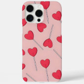 Coques Case-Mate iPhone Cute Pink Heart Lollipops Seamless Pattern (Verso)