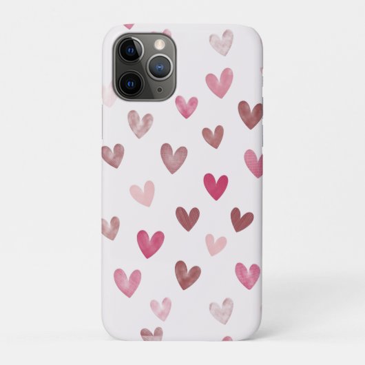 Coques Case-Mate iPhone Cute Pink Heart Pattern – Romantic &Stylish Design (Dos)