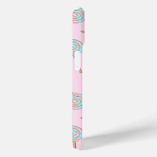 Coques Case-Mate iPhone Cute Pink Pastel Lollipop Seamless Pattern (Verso / Droite)