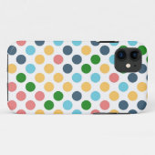 Coques Case-Mate iPhone Cute Pois rétro | Aqua vert rose jaune (Dos (Horizontal))