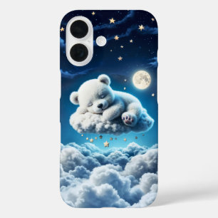 Coques iPhone 16 Cute Polar ours cub beauté nuages fluffy