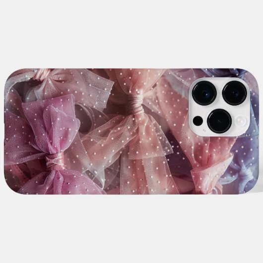 Coques Case-Mate iPhone Cute Polka Dot Bow Whimsical (Verso (horizontal))