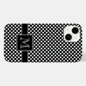 Coques Case-Mate iPhone Cute Polka Dot Motif et Monogramme (Verso (horizontal))