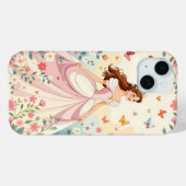 Coques Case-Mate iPhone Cute princess with butterflies (Verso (horizontal))