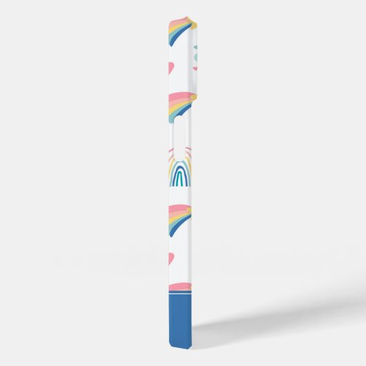 Coques Case-Mate iPhone Cute Rainbow Hearts & Clouds Motif (Verso / Droite)