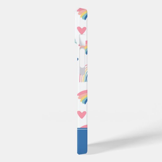 Coques Case-Mate iPhone Cute Rainbow Hearts & Clouds Motif (Verso / Gauche)