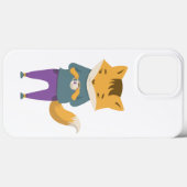 Coques Case-Mate iPhone Cute renard avec tasse de thé (Verso (horizontal))